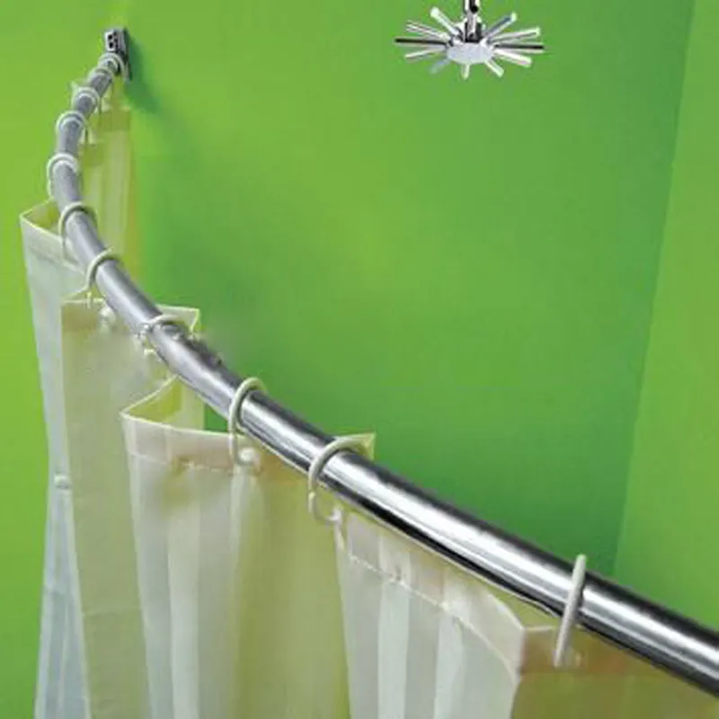 Yiyao — barre de rideau de douche croissant, tringle de douche courbée rotative, tringle de rideau en métal