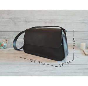 Personalized Handmade <b>Leather</b> Shoulder Bag for Women Elegant <b>Small</b> Evening <b>Purse</b> Vintage Retro Style Handbag Gift for Her - Product Image 4