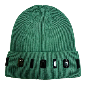 Bonnet d'hiver unisexe de haute qualité avec motifs de nœuds de dessins animés et points camouflage, 100 % acrylique, OEM ODM, logo personnalisé, plage - Product Image 1