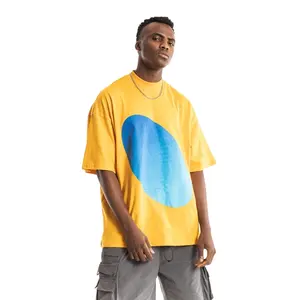 Wholesale Travis Astroworld Cool Design T-Shirt New Arrival Yellow Funny T-shirt Mens and Womens Cotton Printed Tops Tee