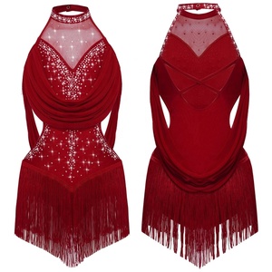 Traje de baile latino para niñas de 6 a 16 años, leotardo, ropa de práctica al por mayor, <span class=keywords><strong>Cha</strong></span>-<span class=keywords><strong>Cha</strong></span>, <span class=keywords><strong>Tango</strong></span>, competición, clase de baile, fiesta, puesta en escena - Product Image 2