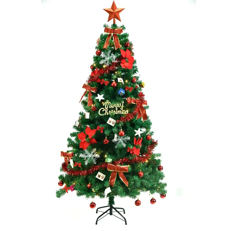 High Quality Complete size Simulation Christmas Green tree PVC Tree for family party Home DIY