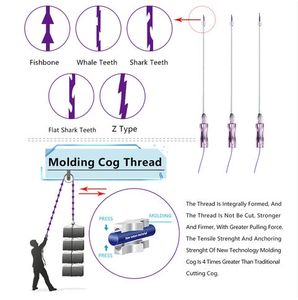 D Medikal Emilebilir Yüz Germe 21g 100mm <span class=keywords><strong>Pdo</strong></span> <span class=keywords><strong>6d</strong></span> Cog İplikleri L Kör Uçlu - Product Image 3