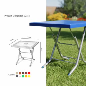 Mesa de Centro Cuadrada Tradicional, Versátil y Resistente, con Acabado Natural, para Sala de Estar, Oficina en Casa, Decoración - Product Image 2