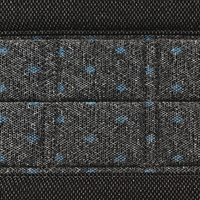 Bordure de matelas en treillis gris avec motif diamant bleu