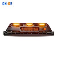 Accessoires Grille de pare-chocs avant ABS pour Toyota 4Runner 2002-2005 Style GR Grille avant noire avec feux LED