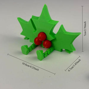 Ensemble d'ornements de Noël imprimés en 3D en plastique, ajoute un charme festif à la décoration intérieure sur les étagères et les tables, Chine - Product Image 2