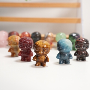 Figuras de Animales Talladas en Cristal Natural Mixto al por Mayor, Adornos de Cristal Curativos Ecológicos, Decoración con Temática de Halloween - Product Image 3