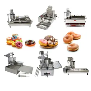 Penggoreng Donat Mini Stainless Steel, Portabel Komersial Semi Otomatis