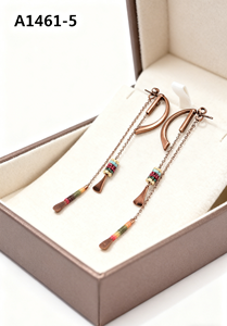 Pendientes Colgantes <span class=keywords><strong>de</strong></span> Diseño Moderno y a la Moda con Borlas Largas, Hechos <span class=keywords><strong>de</strong></span> Acero Inoxidable, Producción <span class=keywords><strong>de</strong></span> Fábrica - Product Image 6