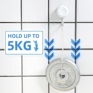 Gancio <span class=keywords><strong>appendiabiti</strong></span> da parete <span class=keywords><strong>a</strong></span> ventosa in plastica ecologica <span class=keywords><strong>a</strong></span> 2 pezzi TAILI per bagno e cucina - Product Image 3