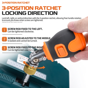 Multi Bit <b>Screwdriver</b> Set 8 In 1 Ratcheting Adjustable Angle With Anti Slip Handle For Diy Repair Tools - Product Image 4