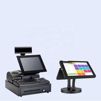 Support de comptoir pour deux tablettes avec verrouillage de sécurité, support de kiosque pour la vente au détail intelligente et la restauration, solutions personnalisées tout-en-un, CE RoHS