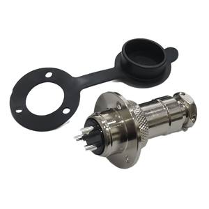 Conector y Enchufe de Aviación GX20 con Brida de 2 a 15 Pines, Aleación de Zinc, Niquelado, Contacto de Cobre Plateado - Product Image 1