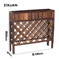 Support de lit de jardin en bois de sapin massif, boîte de plantation de fleurs, boîte de pot d'intérieur, cadre de grilles, boîte de plantation, porte décorative