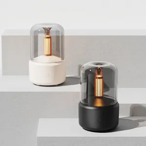 새로운 디자인 전기 Led 따뜻한 밤 촛불 램프 USB 현대 테이블 램프 2 1 가습기 아로마 디퓨저