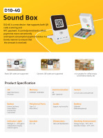 Caja de sonido de pago con pantalla dinámica de código QR 4G, sistemas POS, caja de sonido de altavoz de voz de pago