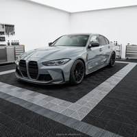 Dalles de sol de garage en plastique durable, modulaires, antidérapantes, à clipser, pour garages et ateliers intérieurs