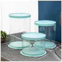 Couvercle en papier Boîtes à gâteaux transparentes Boîte à gâteaux ronde Boîte à gâteaux cylindrique transparente