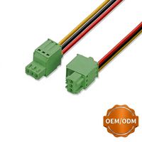 Câble à bornier amovible vert 3 broches 2,5 mm, connecteur Phoenix à une extrémité, faisceau de câblage personnalisé pour contrôleur industriel LED