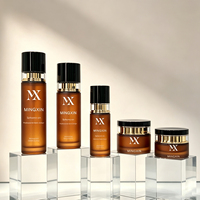 Ensemble d'emballages cosmétiques écologiques de qualité supérieure : pot de crème pour les yeux et le visage, flacon pulvérisateur de sérum pour le visage, flacon pompe pour lotion huileuse