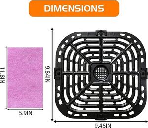 <span class=keywords><strong>Accesorios</strong></span> para freidora de aire <span class=keywords><strong>Cosori</strong></span> 6 QT Gourmia, piezas de repuesto cuadradas de Metal, incluida la sartén para hornear, placa de vapor para freidora, fácil de usar - Product Image 2