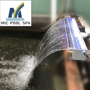 Cascade de <span class=keywords><strong>piscine</strong></span> d'eau LED multicolore, barrière d'eau, fontaine d'étang mural - Product Image 2