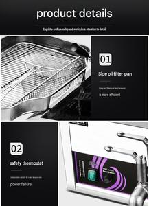 Freidora <span class=keywords><strong>El</strong></span>éctrica a Presión de Acero Inoxidable 304, Máquina Comercial para Asar <span class=keywords><strong>Pollo</strong></span> con Filtro de Aceite para Equipamiento de Cocina de Catering - Product Image 5