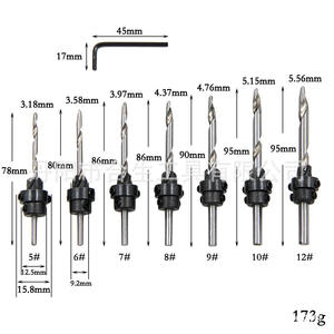 Juego de brocas avellanadoras Mr Drill de 7 piezas, vástago de 6 mm, longitud de 55 mm, para metales no ferrosos, acabado brillante - Product Image 2