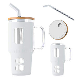 Verre à eau et à bière en verre borosilicate de haute qualité Ice Bullion 32oz, design élégant, grande capacité, écologique, moderne, logo personnalisé - Product Image 1