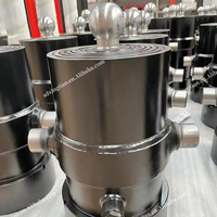 Mini vérin hydraulique télescopique multi-étages avec construction en acier et roulement pour remorque benne basculante, pression 250 bars