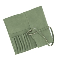 PU cuir 10 fentes retrousser sac voyage étui à cosmétiques ensemble pour fond de teint Blush fard à paupières étanche maquillage brosse pochette
