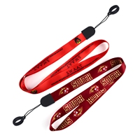 Cordon de cou personnalisé en polyester imprimé par sublimation avec anneau de maintien pour accessoires de téléphone