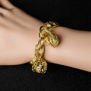 ZeadearJewelry Nueva Joyería de Moda Pulseras con Dijes Chapadas en Oro de 18K para Mujer - Product Image 5