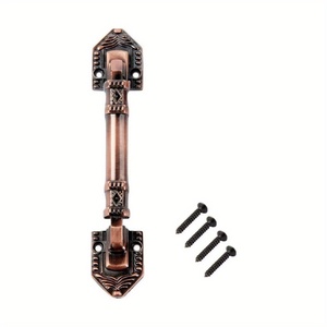 Poignée de porte rétro rouge en alliage de zinc, lot de 2, à monter en surface, pour armoire de cuisine, porte coulissante et porte en bois universelle - Product Image 1