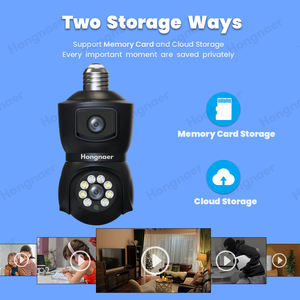 Cámara de Seguridad WiFi con Visión Nocturna Yiiot V380 Pro <span class=keywords><strong>ICSee</strong></span> <span class=keywords><strong>Tuya</strong></span>, 360 Grados, 1080P, 4MP, 6MP, E27, Inalámbrica, CCTV, Doble Lente, PTZ - Product Image 3