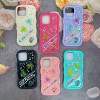 Coque de téléphone magnétique en gel de silicone QY Redmi 13C/15C/14C 15 16 17, motif papillon coloré arc-en-ciel, paillettes, motif diamant
