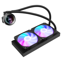 Refroidisseur de processeur AIO SAMA tout-en-un, refroidissement par eau, prise en charge de l'éclairage RVB 5V, radiateur en cuivre, kit de refroidissement par eau pour PC