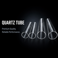 Tube en verre de quartz de laboratoire à haute pureté et haute transmission, en silice fondue, transparent