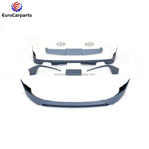 Kit corpo PP adatto per VW <span class=keywords><strong>T6</strong></span> Tuning ABT Style Body Kit <span class=keywords><strong>2015</strong></span> anno ~ diffusore anteriore labbro posteriore punte di scarico coda Spoiler - Product Image 2