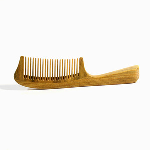 Peine de madera de sándalo verde de 20 cm+, peine de masaje de madera grande y grueso para el cuidado del cabello, para la población en general - Product Image 3