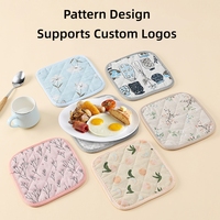 Sous-plat carré classique en coton résistant à la chaleur, tapis de table, dessous de verre, tapis de cuisson, écologique, multi-usages, pour la cuisine