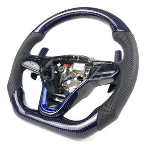 Volant en Fibre de Carbone Amélioré avec Palettes de Changement de Vitesse pour Volkswagen <span class=keywords><strong>Golf</strong></span> MK8 R GTI <span class=keywords><strong>GTD</strong></span> Tiguan 2019 2020 <span class=keywords><strong>2021</strong></span> 2022 2023 2024 - Product Image 2