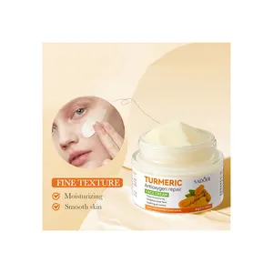 Crème de soin pour la peau au curcuma pur et à la vitamine C jour et nuit Éclaircissant la peau contre l'acné