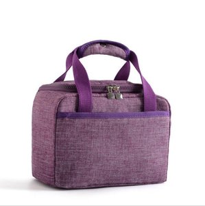 Sac à déjeuner isotherme portable en tissu Oxford réutilisable et lavable, sac à bento imperméable pour l'école et les pique-niques, vente en gros - Product Image 3