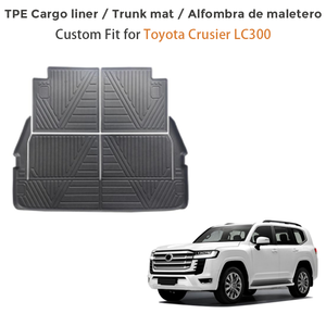Custom Fit TPE Cargo Liner for Toyota Land Cruiser LC300 | Waterproof All Weather Trunk Mat Anti-Slip Rear Cargo Protection - Product Image 2