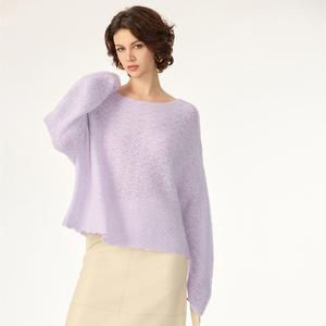 Herfst Damespullover Gebruikt Holle Lange Sleve Mohairmix Merinowollen Gebreide Damestrui - Product Image 3