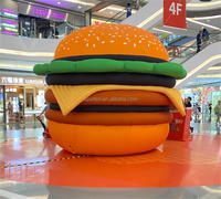 Modèles de nourriture gonflables personnalisés, hamburger publicitaire, hamburger gonflable pour la publicité des restaurants de hamburgers