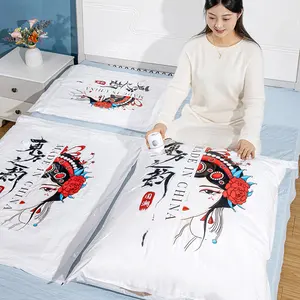 Chinese Stijl Milieuvriendelijke 6.5 Draad Vacuüm Compressietas Kleding Opvouwbare Ruimtebesparende Kledingkast Keuken Woonkamer