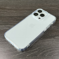 Casing ponsel transparan untuk iphone, casing ponsel transparan bahan TPU, casing pelindung pas badan modis untuk ponsel iPhone 16 pro max HD 15